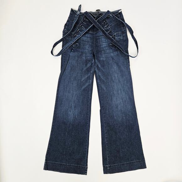 Guess Denim - Y2k Guess Jeans Wide Leg High-Rise Suspender Vintage Denim - Size 30